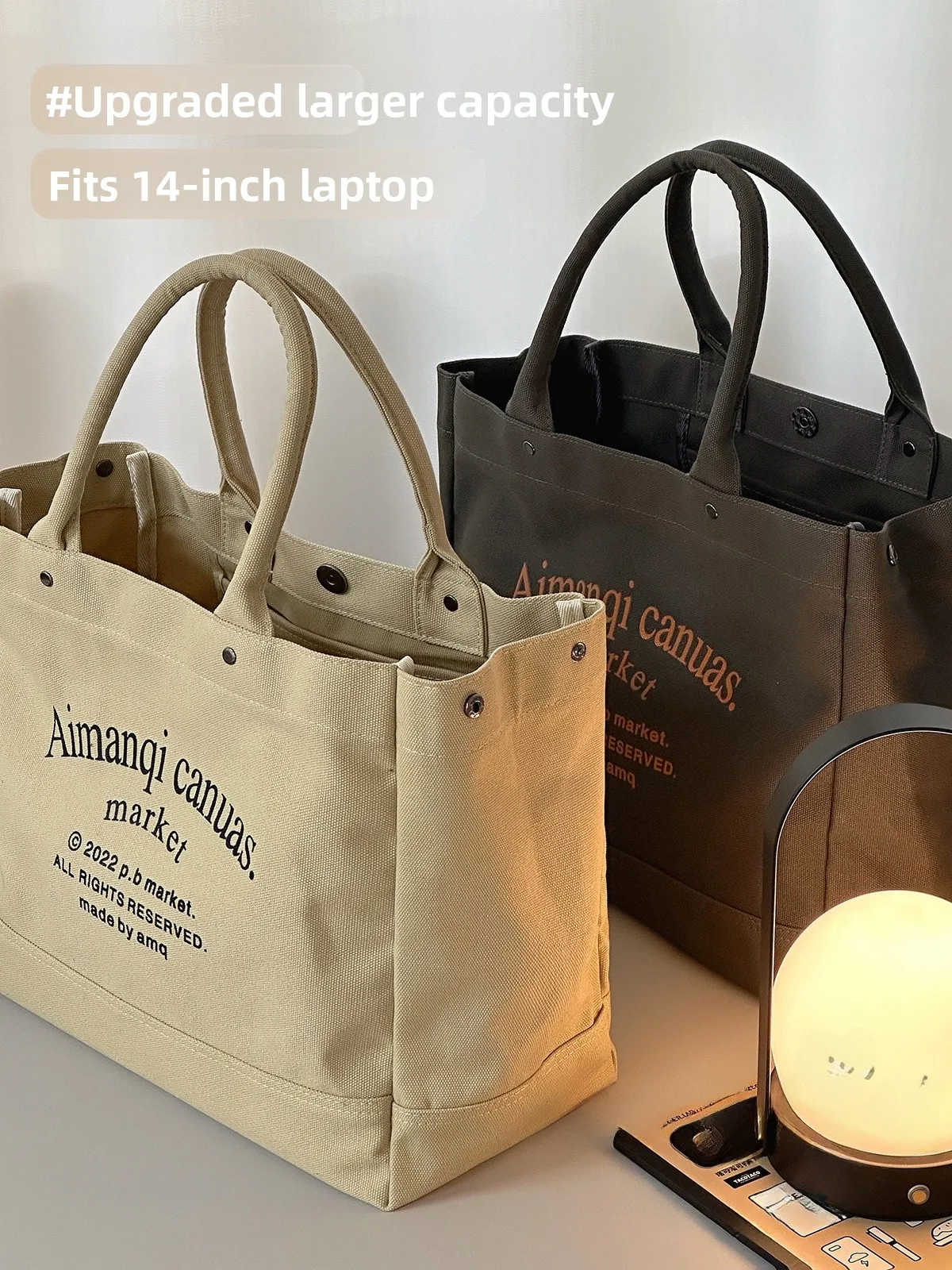 Thiened Canvas Tote Bag Commuter Class Cultural Artistic Large Capaci Handbag Women\'s Bag Casual op Bag ape