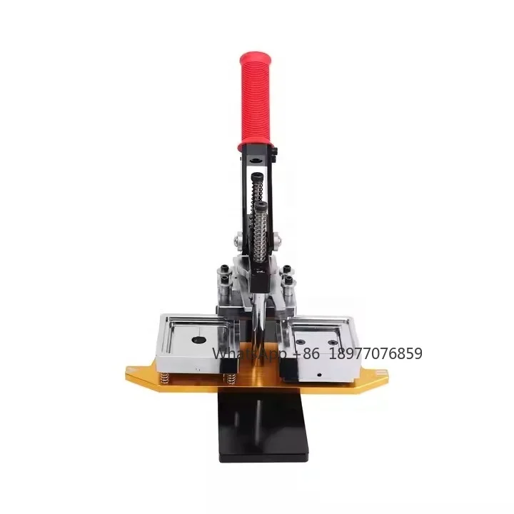 Groothandel koelkastmagneet badge staal maker making machine pin vierkante 50 * 50 MM handmatige knop maken machines