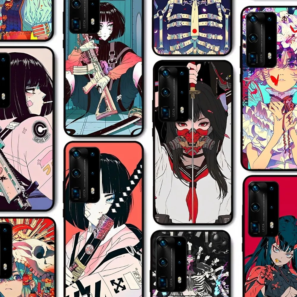 

Japanese Style Anime Girl Mousepad For Huawei P 8 9 10 20 30 40 50 Pro Lite Psmart Honor 10 lite 70 Mate 20lite