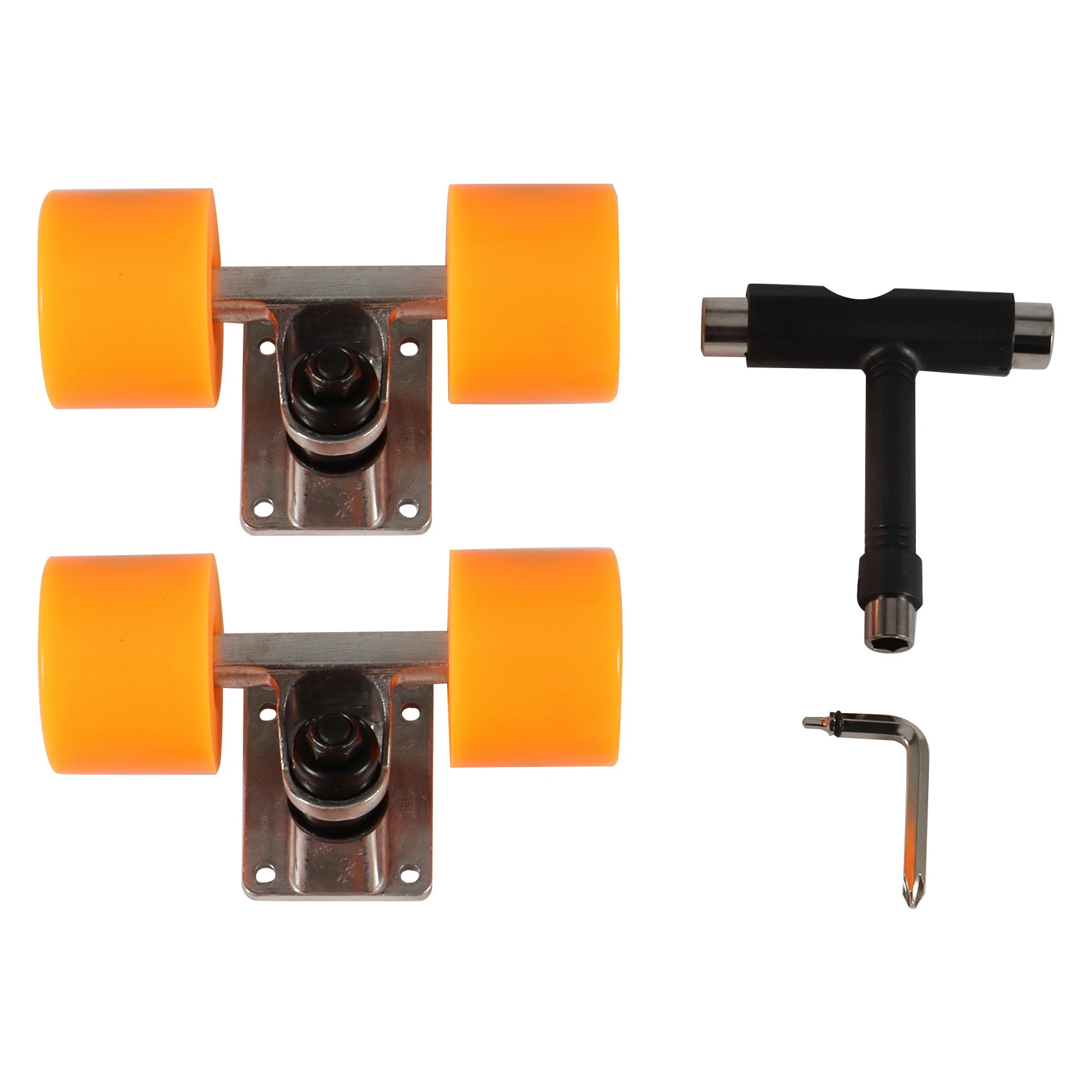 Mini Skateboard Truck 3.25inch Part Skateboard Wheels 60X45mm ABEC 9 Bearing Kit Wheels Skateboard Accessories,Orange