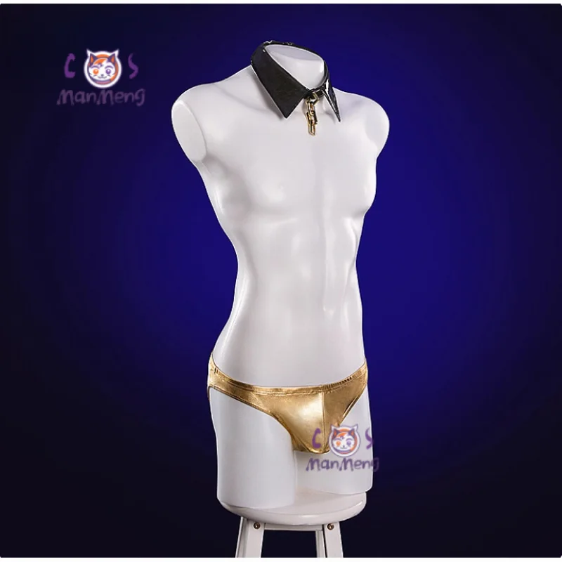 

The Brief Brothers Cosplay Costume Anime Panty & Stocking Hat pants necklace uniform Halloween carnival muscle men's clothing