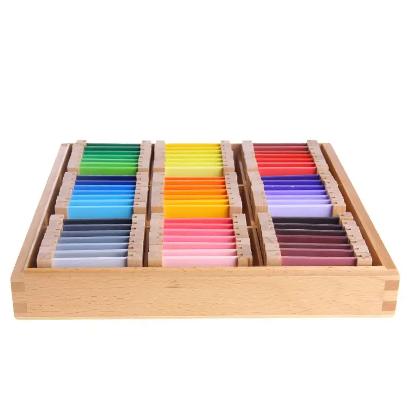 Monessori Sensorial Maerial Learning Colorable Box Wood Preschool oy