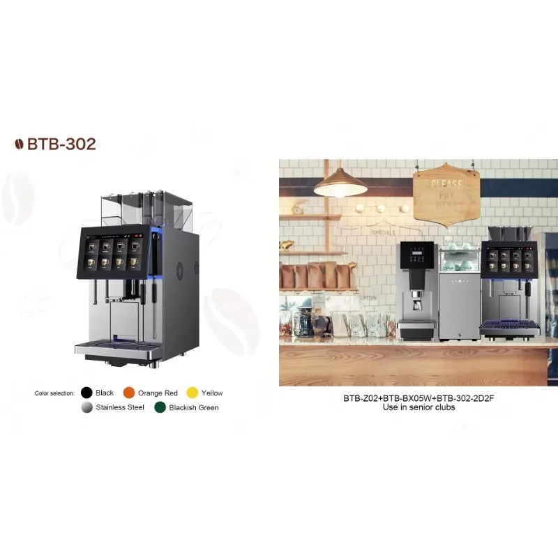 Steam Make Milk Foam Customize Logo Automatic Pressure Smart Bean To Cup Commerical Espress Coffee Maker Machine