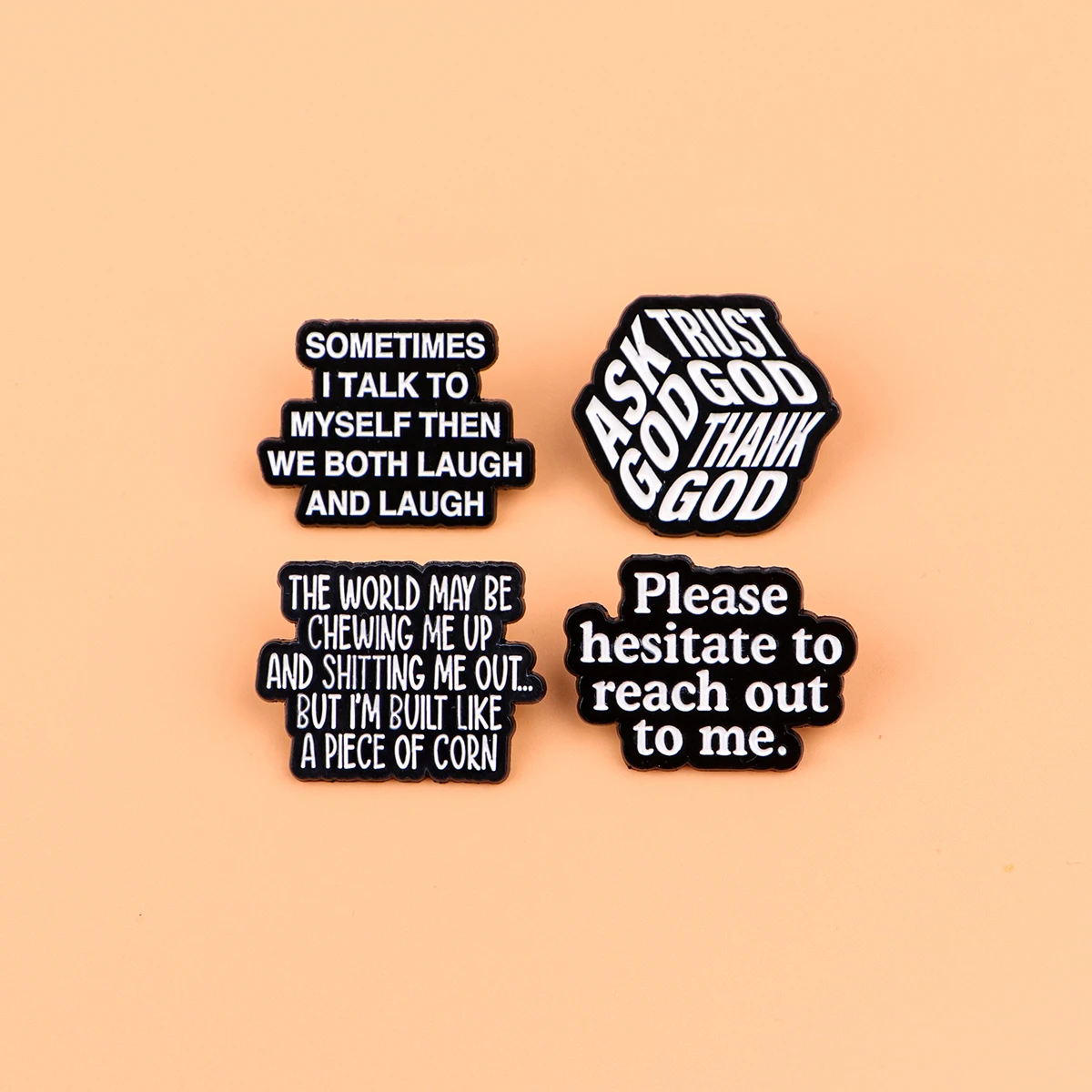 Quotes Series Enamel Pin Funny Sayings Brooch For Coat Women's Brooches Fashion Lapel Badges Jewelry Gift for Friends