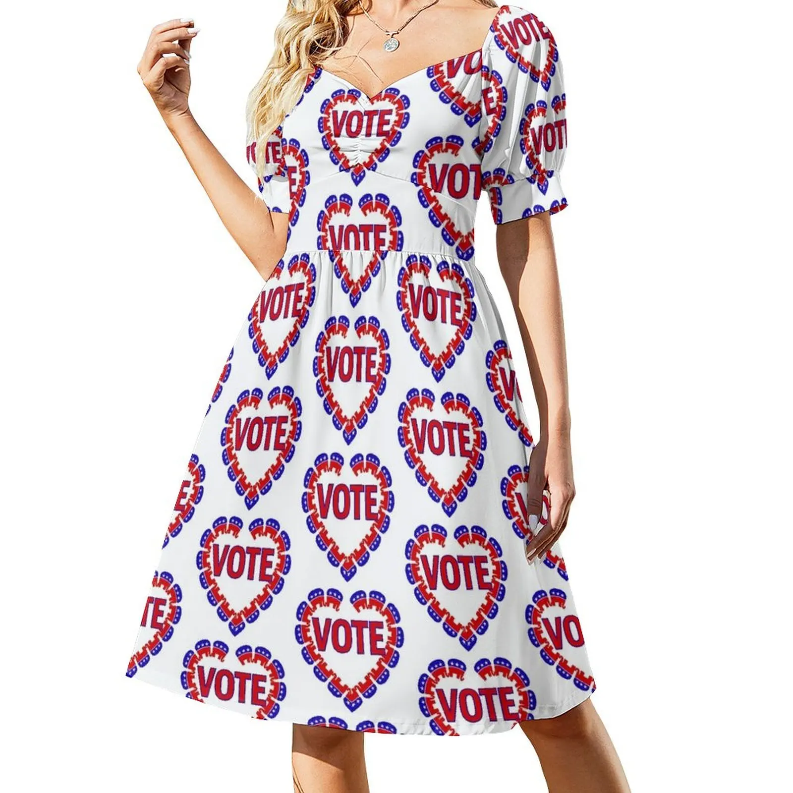 

vote republican elephant Short Sleeved Dress women's fashion dresses Women dresses summer Women's summer dresses Dress