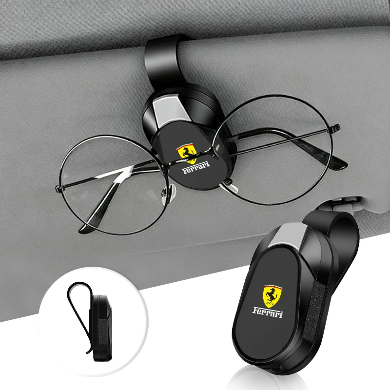 Clip multifuncional para gafas de coche, soporte para gafas de sol para Ferrari SP1 812 F40 F12TDF Spider SF90 458 488 599 612 FF F12