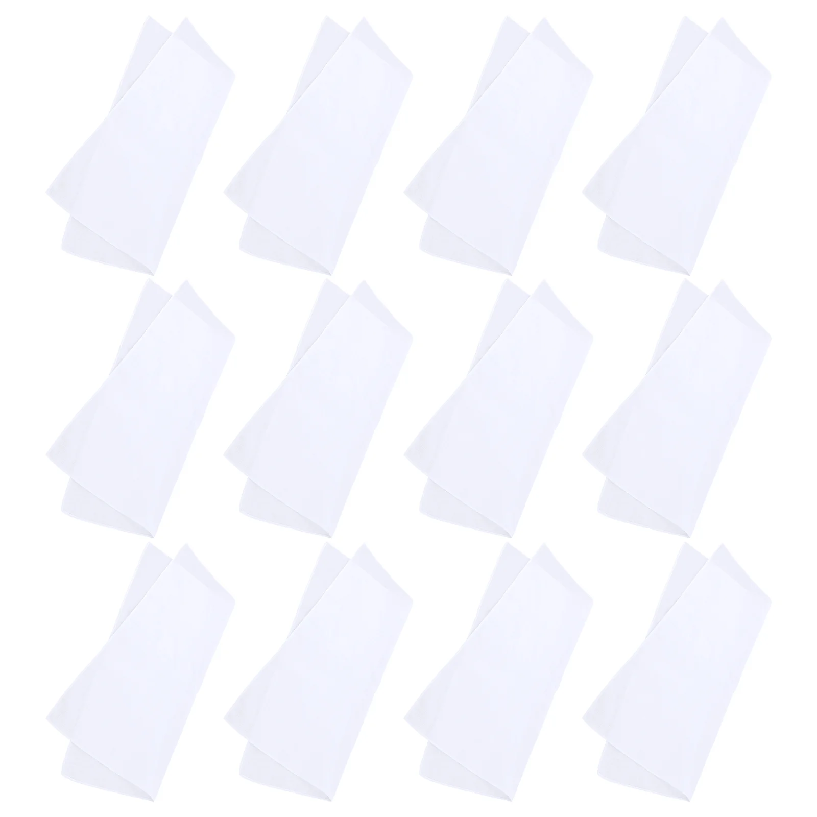 12 Pcs Soft Towels Tie-dye Kerchief Plain Pure White Square Scarf Handkerchiefs