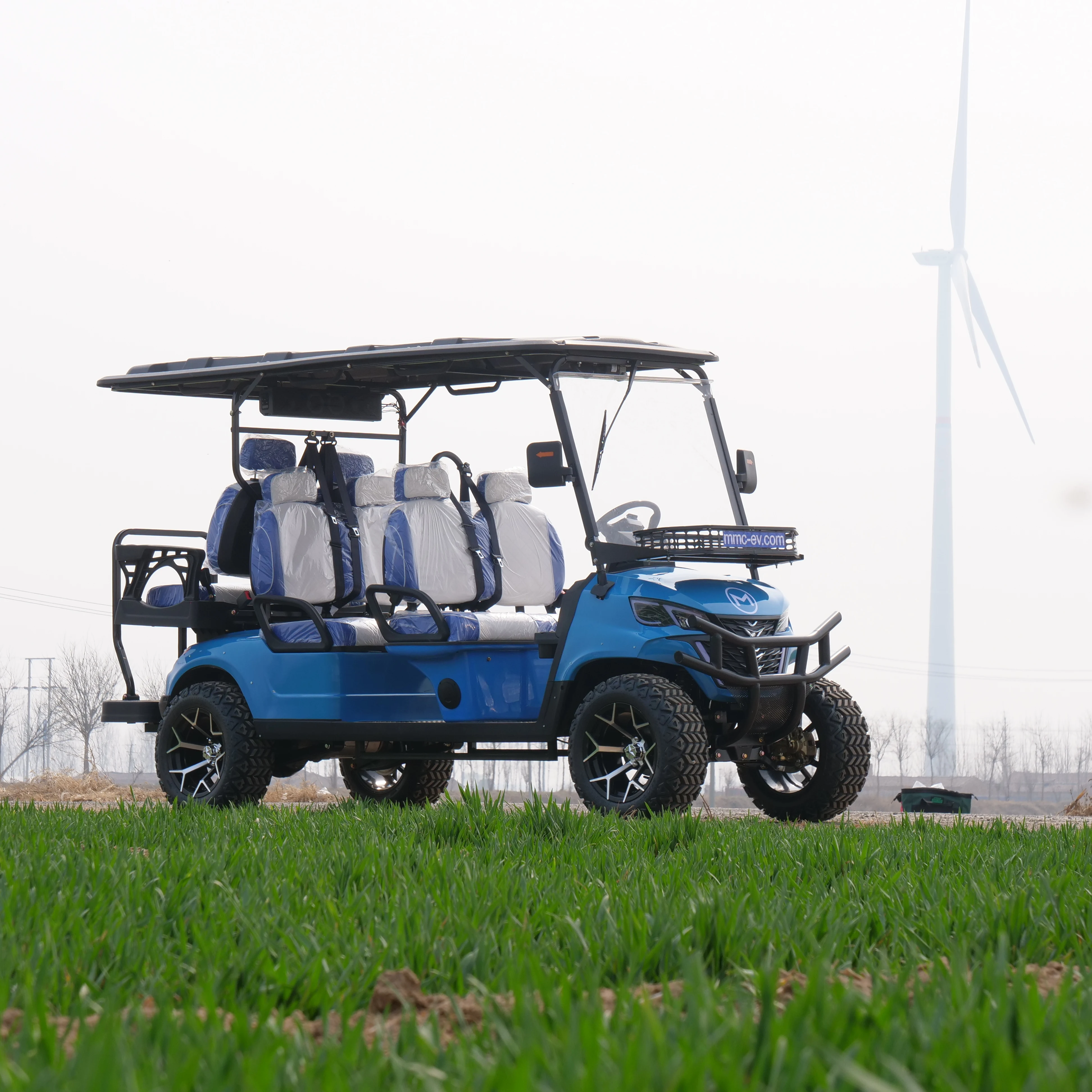 48V 4 Wheel 4+2 Seater Electric Golf Carts Utility Vehicle New Chinese Travel Electric 6 People Grocery Golf Cart