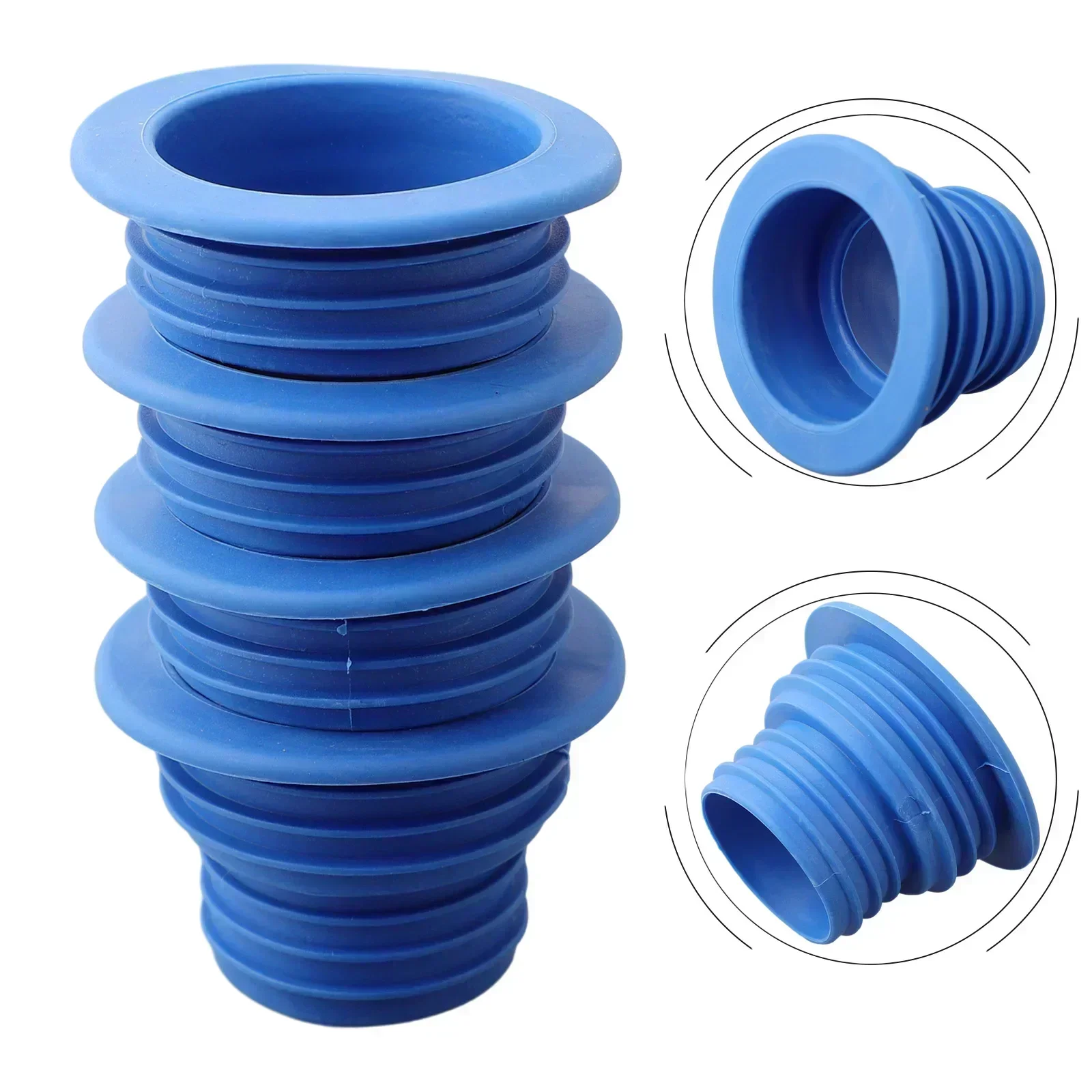 4pcs/set Silicone Drain Pipe Hose Sewer Seal Ring Fits For Washing Machine Tank Floor Leakage Sewer Pipe Joints