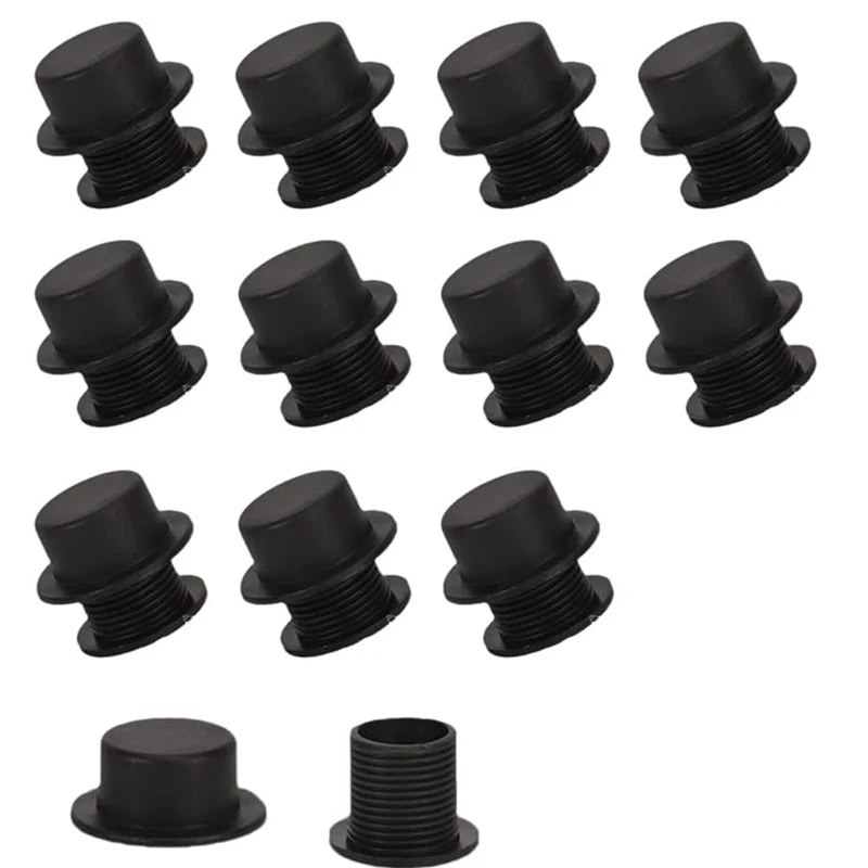 12 Sets Screw Rivets Accessories For Beach Tote Bag Handles Straps Buttons Large Rubber Beach Bags (Black)