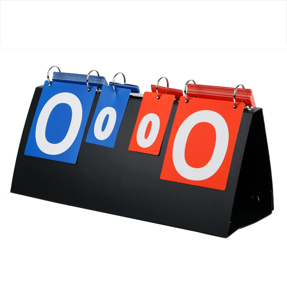 4-Digit Basketball Competition Scoreboards Plastic Scorekeeper Score Flipper Multifunctional Practical Sport Accessories
