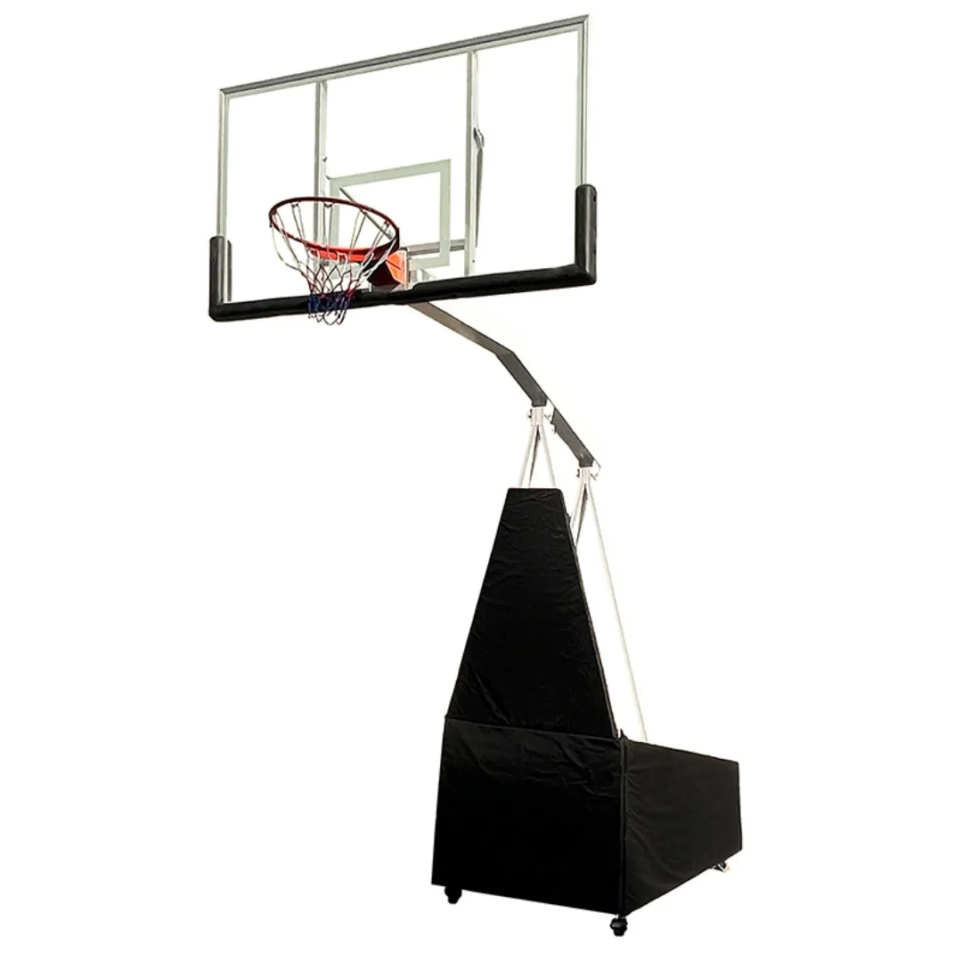 180*105cm Backboard Foldable Basketball Stand Adult Basketball Hoop Outdoor Basketball Stand with Netpromote sales