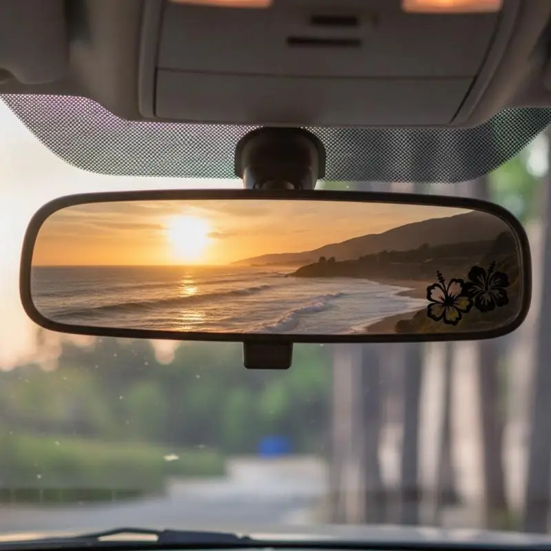 Car Rearview Mirror Stickers Multiple Pattern Optional Waterproof PVC Decals Small Auto Decor for Car Enthusiasts