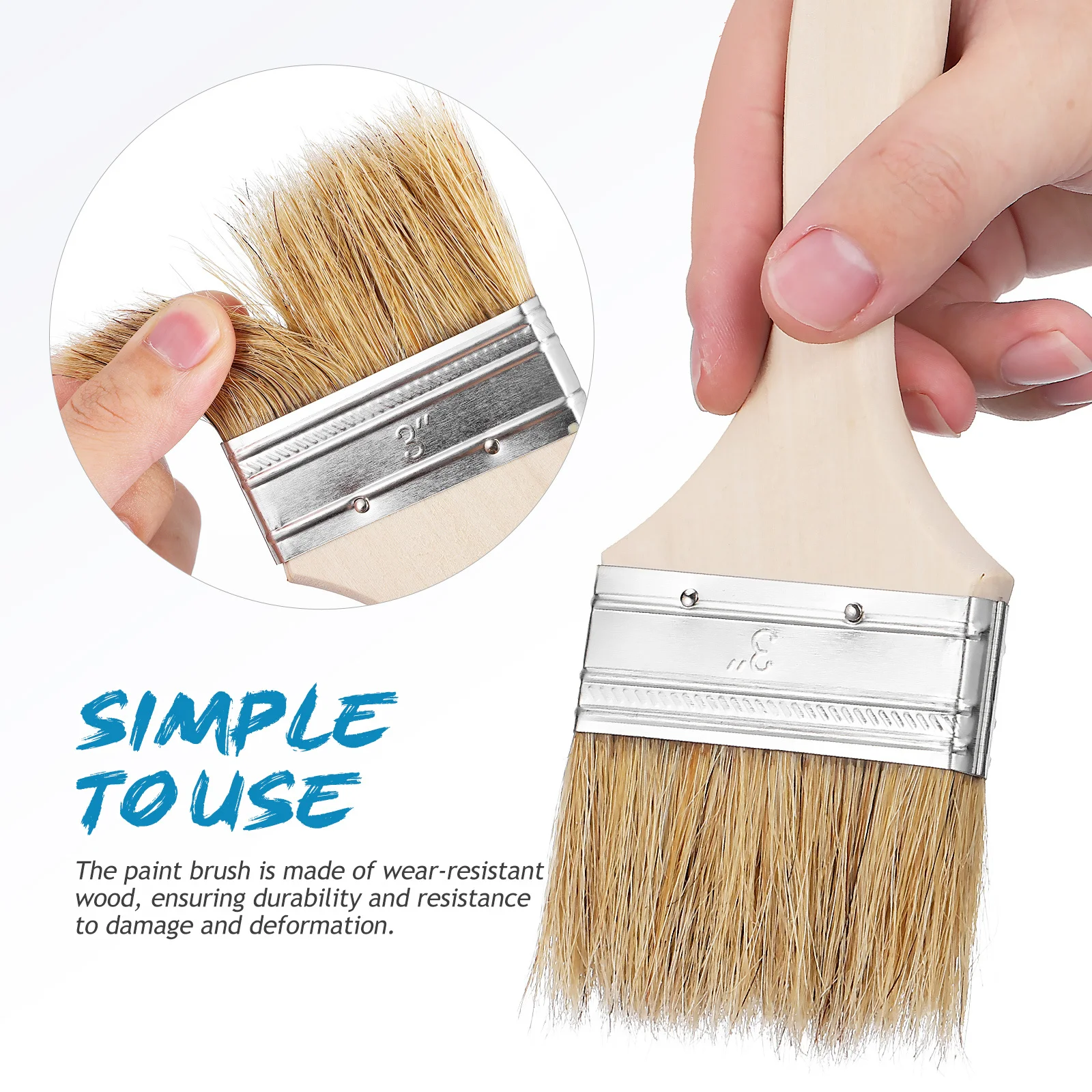 

24Pcs Multi Size Wood Handle Paint Brushes Bbq Grilling Chip Brush Basting Baking Sauce Brush Paint Brushes Grilling Brush,