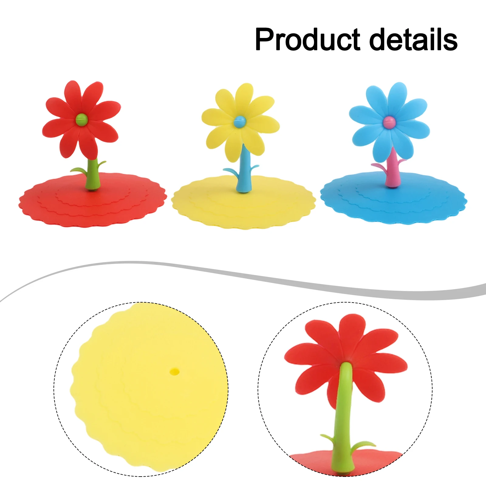 3pcs Silicone Mug Covers for Glass Ceramic and Plastic Cups with Airtight Leakproof Seal to Keep Drinks Fresh and Safe