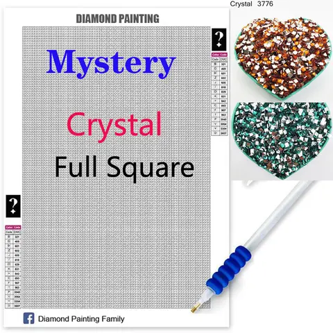 100% Crystal Mystery Full Square 5D Diamond Painting Cross Stitch Resin Diamond Embroidery Mosaic Queen Home Decor,AB Square 5D