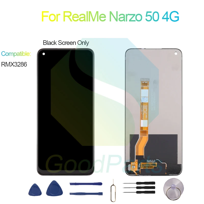 For RealMe Narzo 50 4G Screen Display Replacement 2412*1080 RMX3286 For RealMe Narzo 50 4G LCD Touch Digitizer