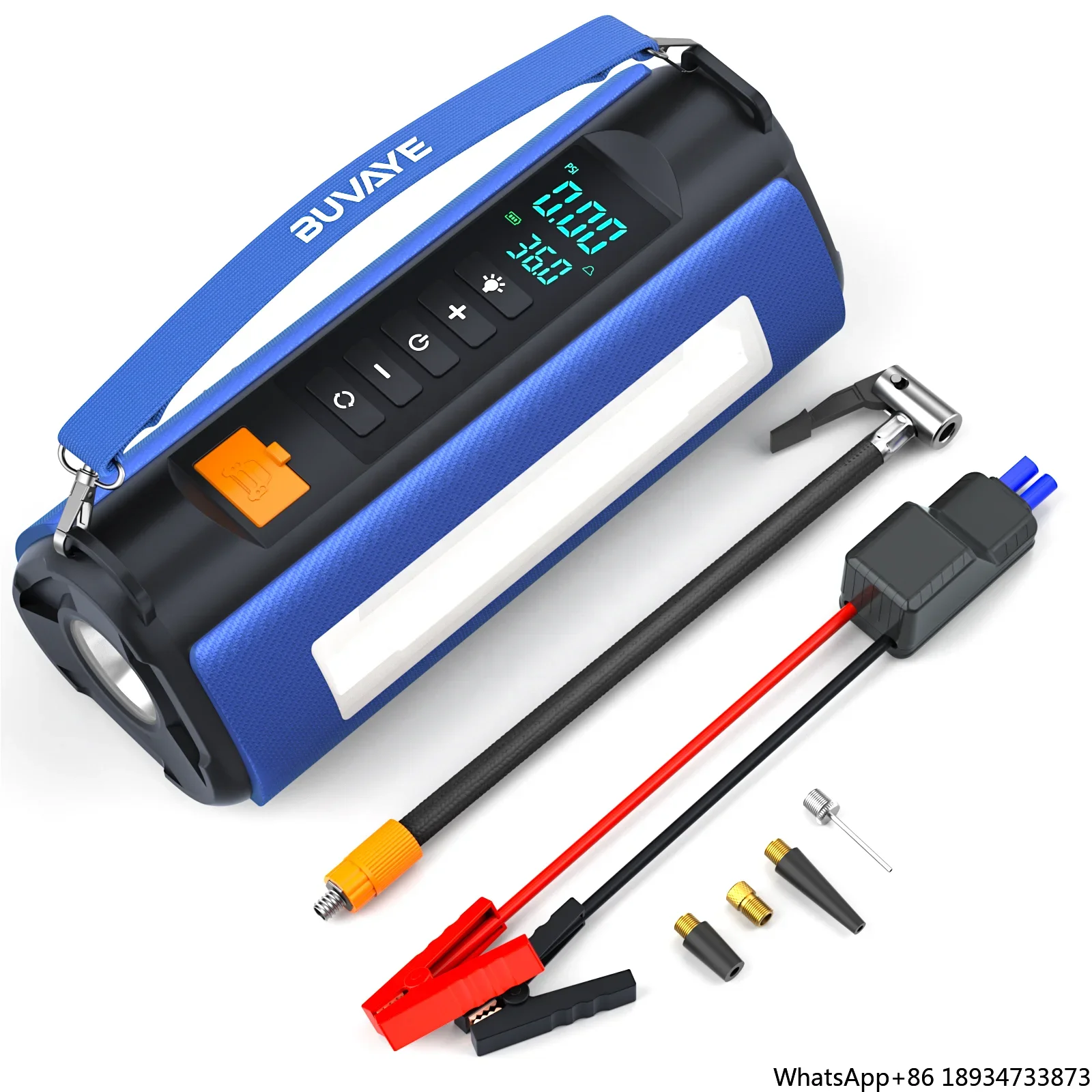 2023 New Design Car Battery Jump Starter Portable Tire Inflator Air Compressor 12v