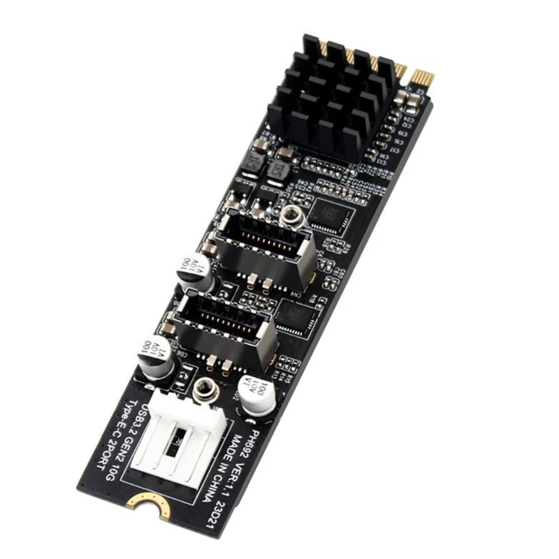 Trasferimento dati adattatore NGFF M.2 NVME PCIe a 2 USB Type-E Type-C