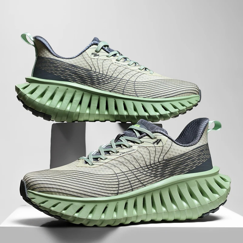 Men's Cushioning Running Shoes Lightweight Athletic Casual Sneakers Male Non-Slip Sports Shoes Outdoor Travel Walking Shoes