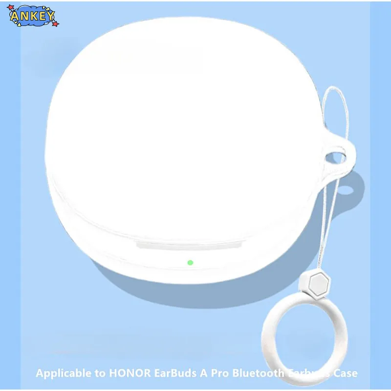 for Honor EarBuds A Pro Case Protective Earphone Cover Ring Anti-fall Soft Silicone Wireless Bluetooth Earbuds Shell Carrying
