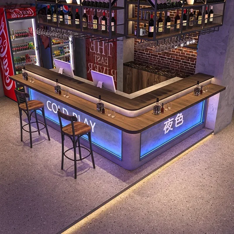 Retro industrial style bar bar restaurant coffee shop front desk bar barbecue shop cashier billiard hall reception desk