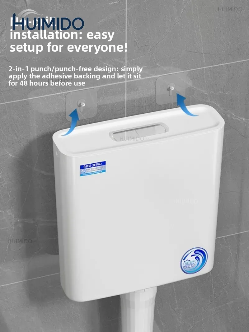 WG6Q Toilet Flush Tank, Household Bathroom Squatting Toilet, Thickened Toilet Wall-mounted Energy-saving High-impulse Pumping