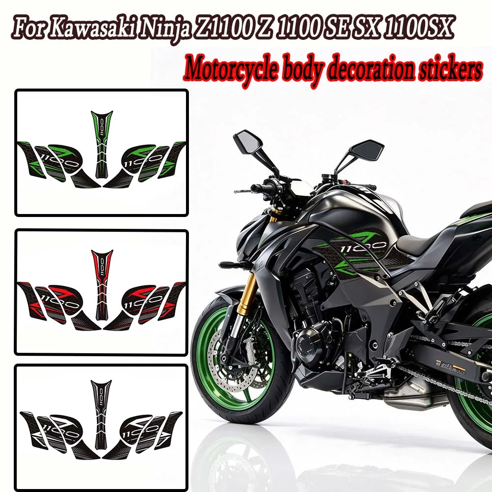 Tank Pad & Side Knee Grips Protection Sticker Decal Kit Modified Parts For Kawasaki Ninja Z1100 Z 1100 SE SX 1100SX