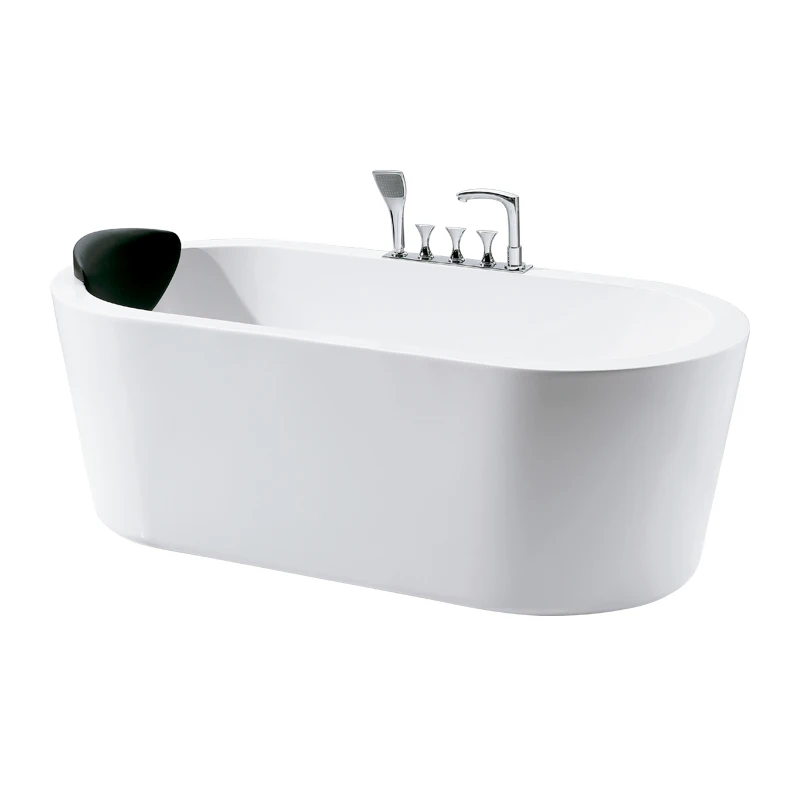 

Современная белая простая акриловая гидромассажная ванна для помещений с функцией массажа, стоячая, для повышения продаж