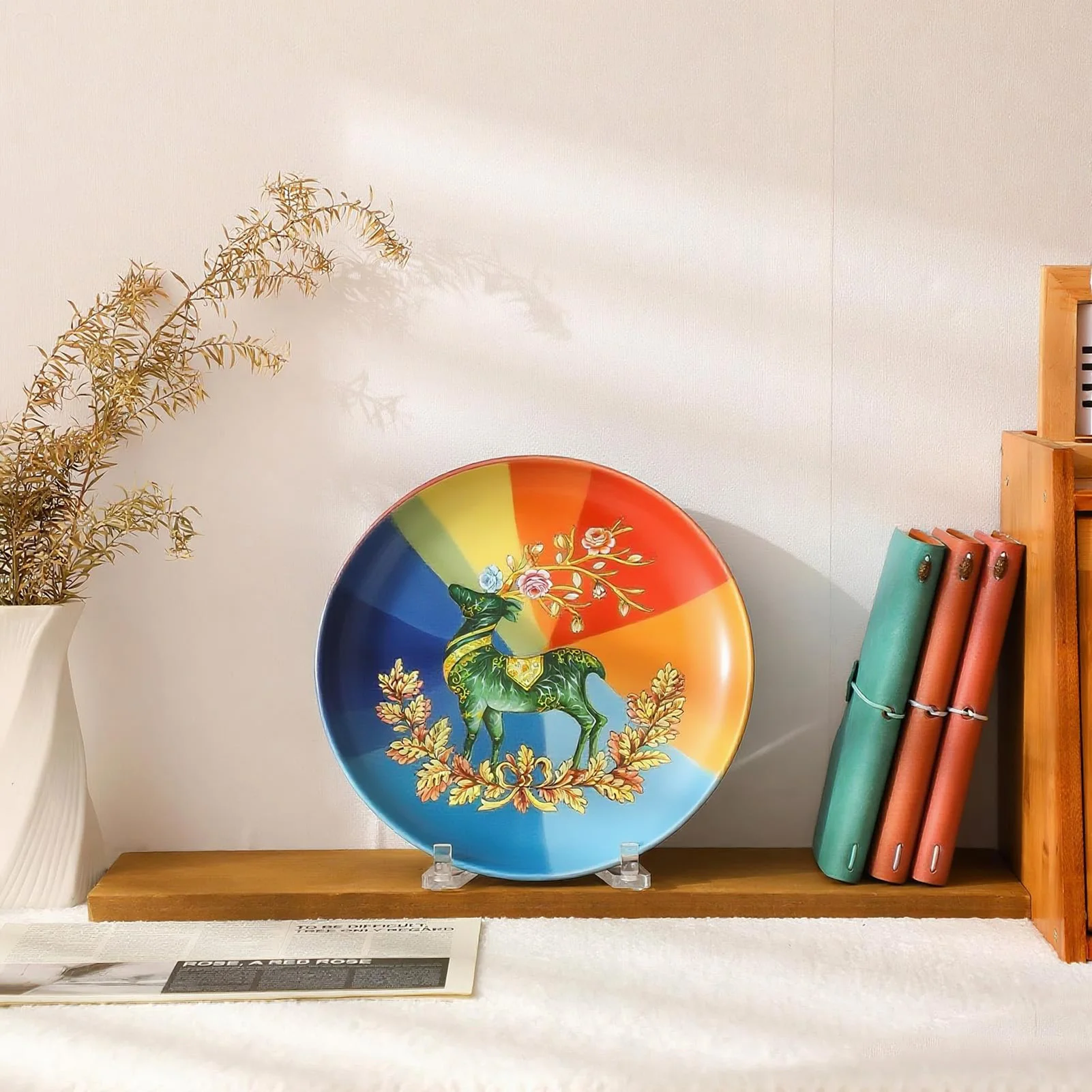 

Acrylic Organizer Rack Adjustable Desktop Display Holder For Plate Book Newspapers Multifunctional Home Organizer Accessories