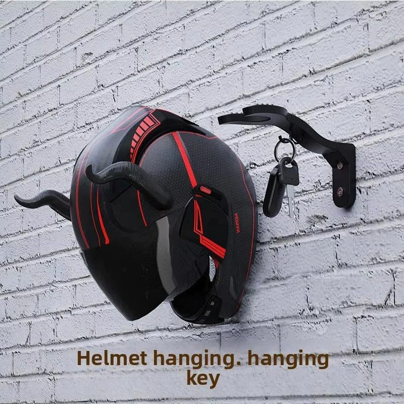 Motorcycle Helmet Hook Rack Multi-Functional Hook Mount No-Drill Wall-Mounted Safety Helmet Storage Rack Motorcycle Accessories