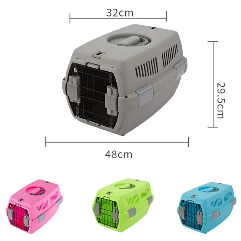 

Portable Plastic Pet Carrier, Airline Approved Crate Cage, Kennel for Dog and Cat, Outdoor Travel, High Quality