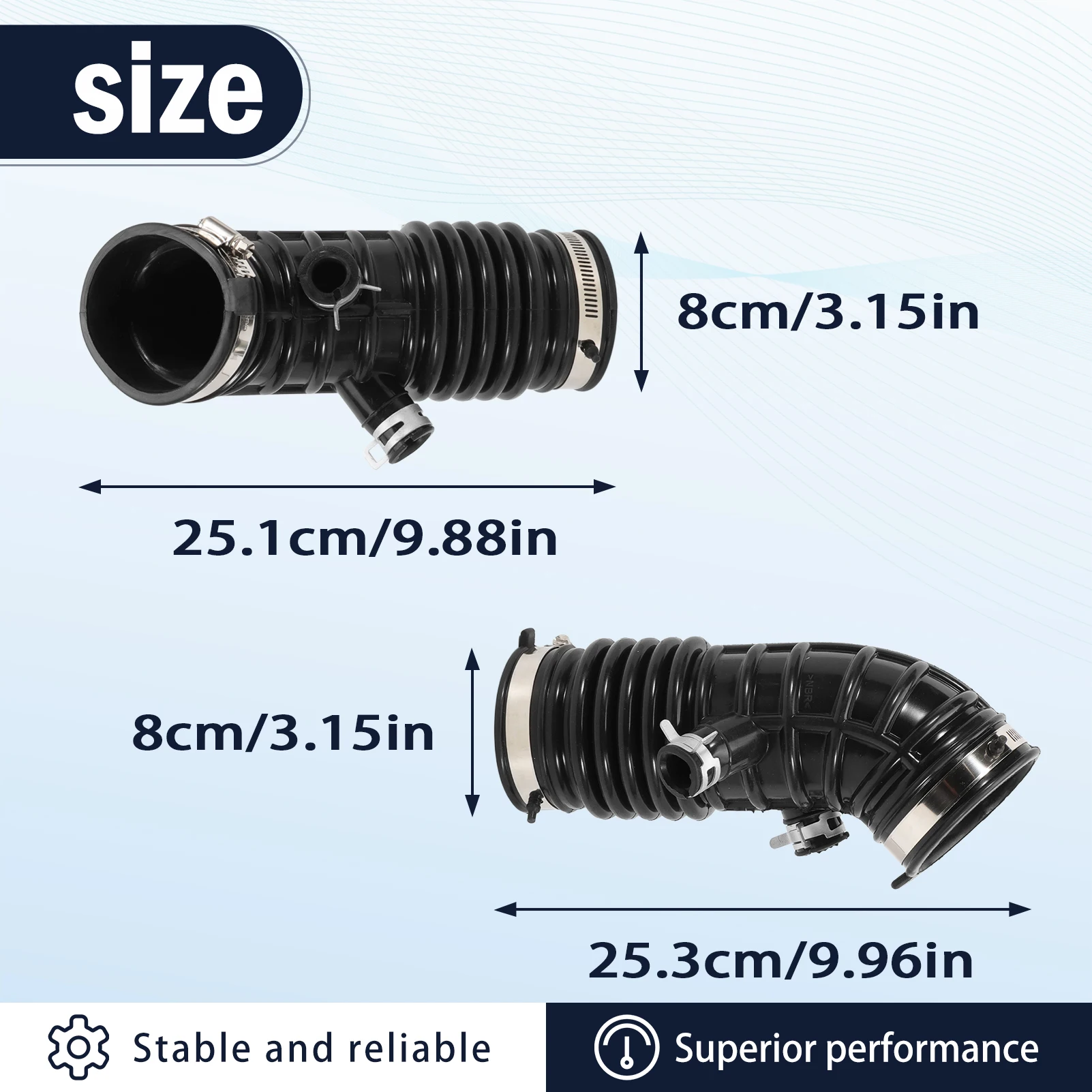 1Pair Air Intake Pi…