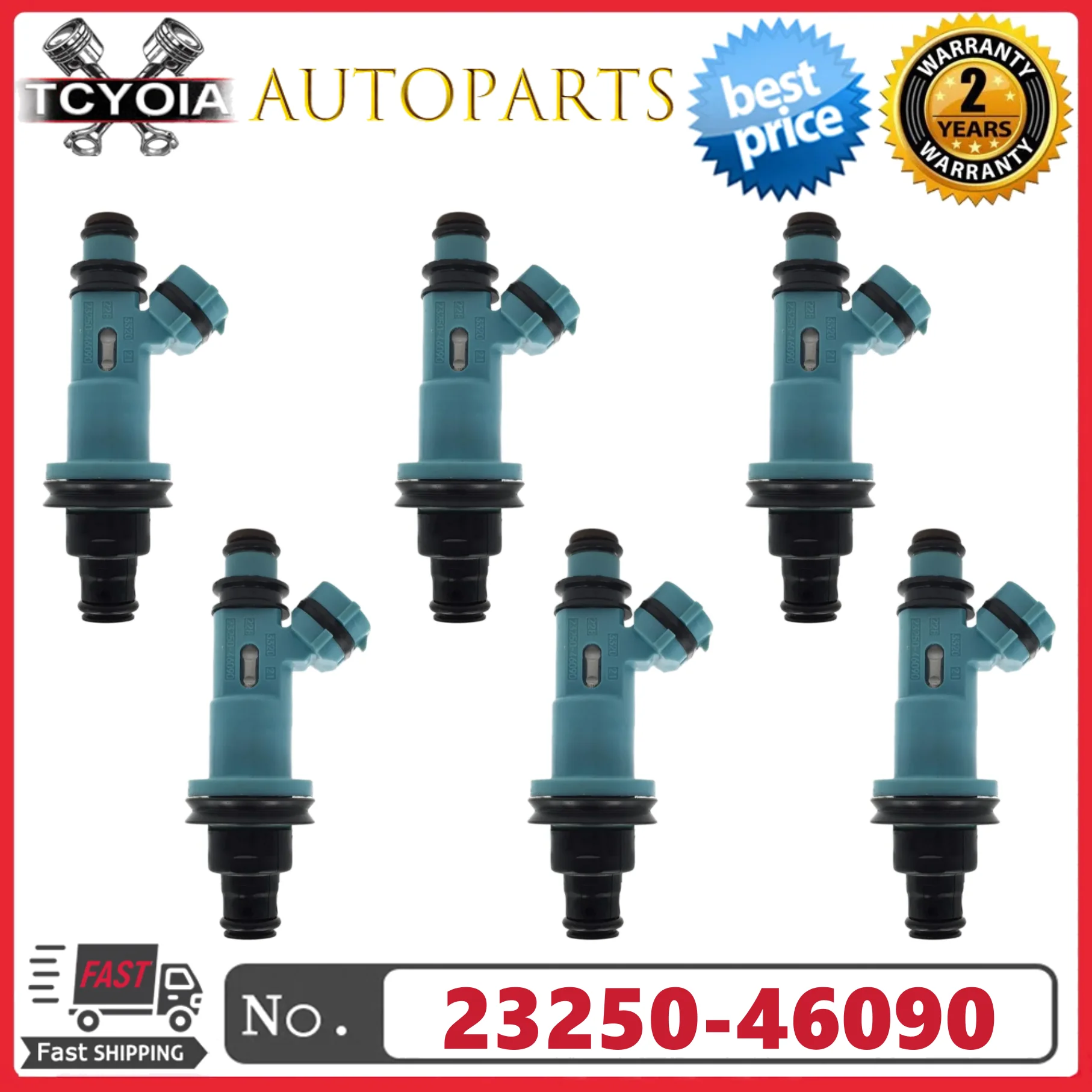 

6 шт./компл. топливных форсунок 23250-46090 23209-46090 для Toyota Supra Lexus GS300 IS300 1998-2005 гг.