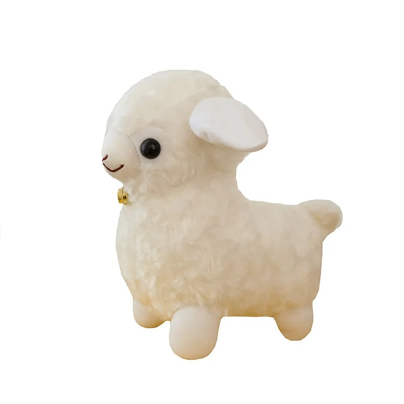 New Ultra Cute Realistic Baby Lamb Plush Toy Super Soft Fluffy Stuffed Animal Doll with Lifelike Details Kids Gift Wholesale