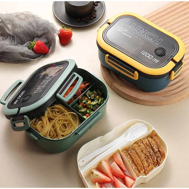 Lunch Box portatile per bambini scomparti microonde Bento con cucchiaio bambini Kid School campeggio all\'aperto Picnic Food Container