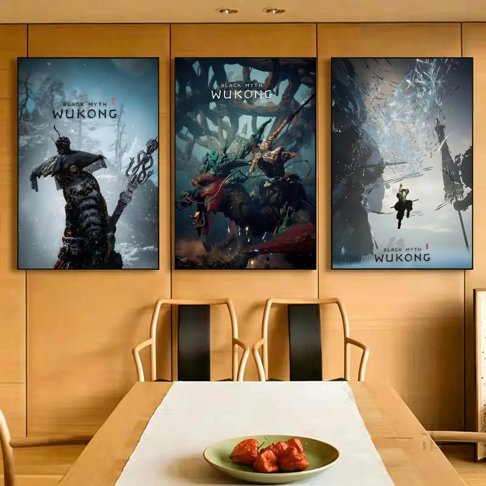 game Black Myth Wukong Poster Poster HD Print Unframed Heartwarming Style Wall Art Home For Living Room Bedroom Background Decor