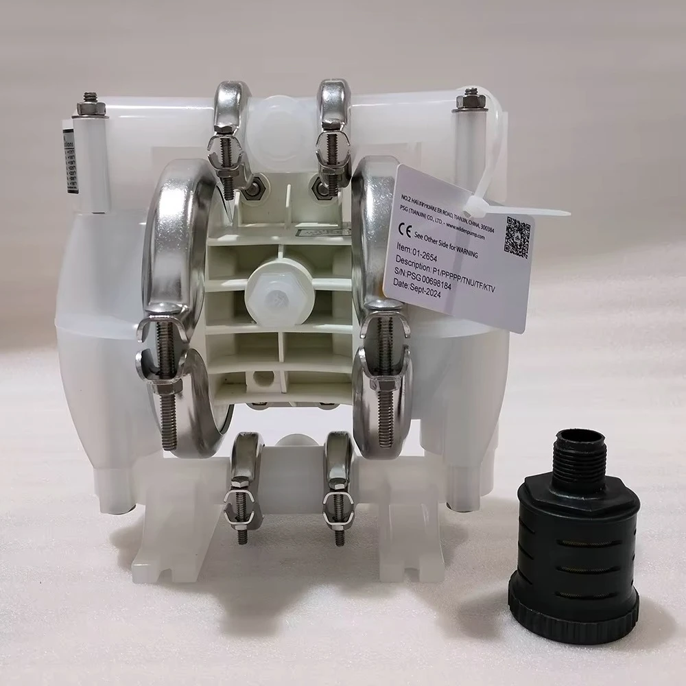 Wilden Air-Operated Double Diaphragm Pneumatic Pump  P1  0.5 Inch with Rubber Diaphragm P1/PPPPP/TNU/TF/KTV