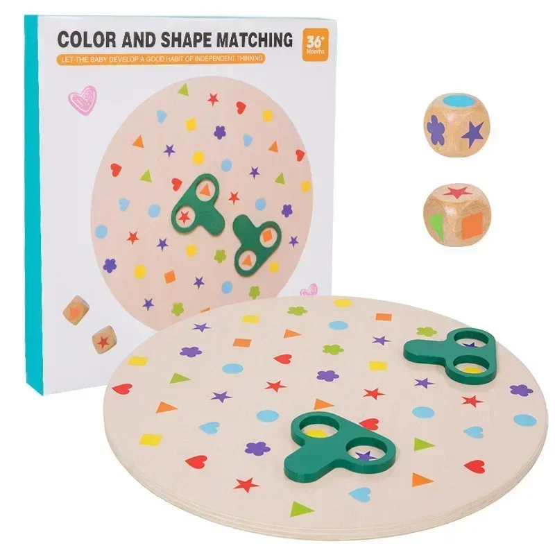 Montessori Children Shape Matching Toys Puzzle Board Color Logical Thinking Training Interactive Board Games Children Gifts