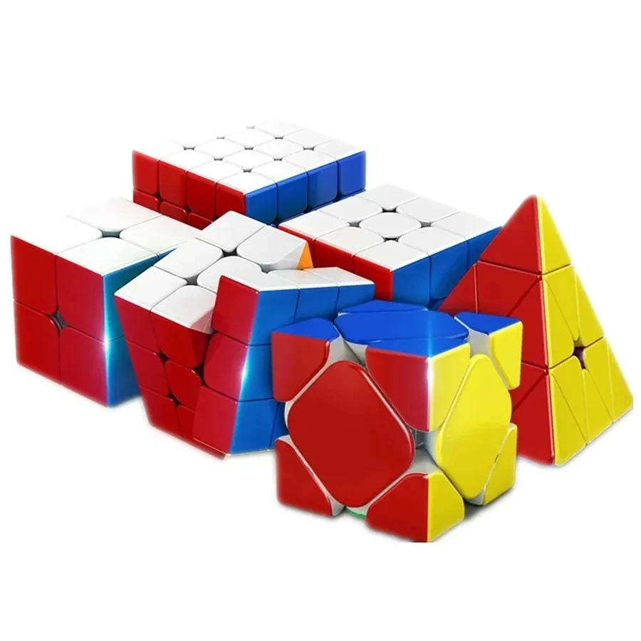 MOYU RS Magnetic Series RS3M 3X3 Magic Speed Cube RS2M 2X2 Stickerless RS4M 4x4 Cubes Toys RS Pyramid Skew Cubo Magico Puzzle