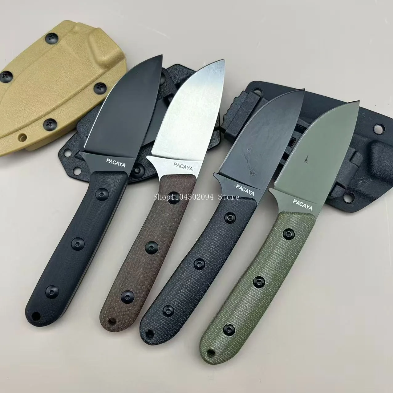 Pacaya D2 Steel High Hardness EDC Knives Outdoor Fixed Knife Daily Cutter Camping Fishing Hiking Climbing Utility Tools Gifts