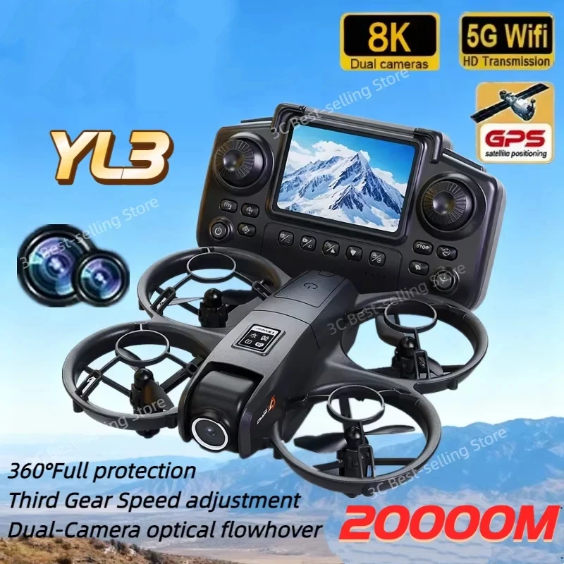 YT3 Drone 8k Hd 5g Gps Professional HD Aerial Photography Remote Control Aircraft Hd Dual Camera Quadcopter Toy 2026 New