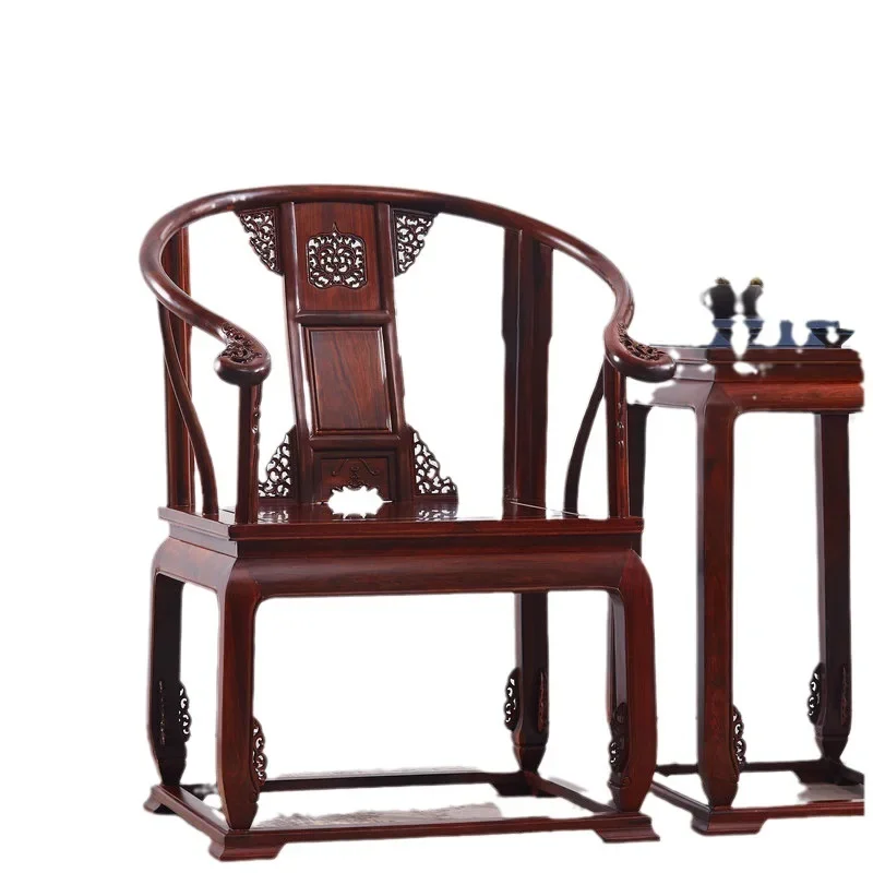 

Retro chair East African rosewood palace chair three-piece mahogany chair East African rosewood casual classical solid wood