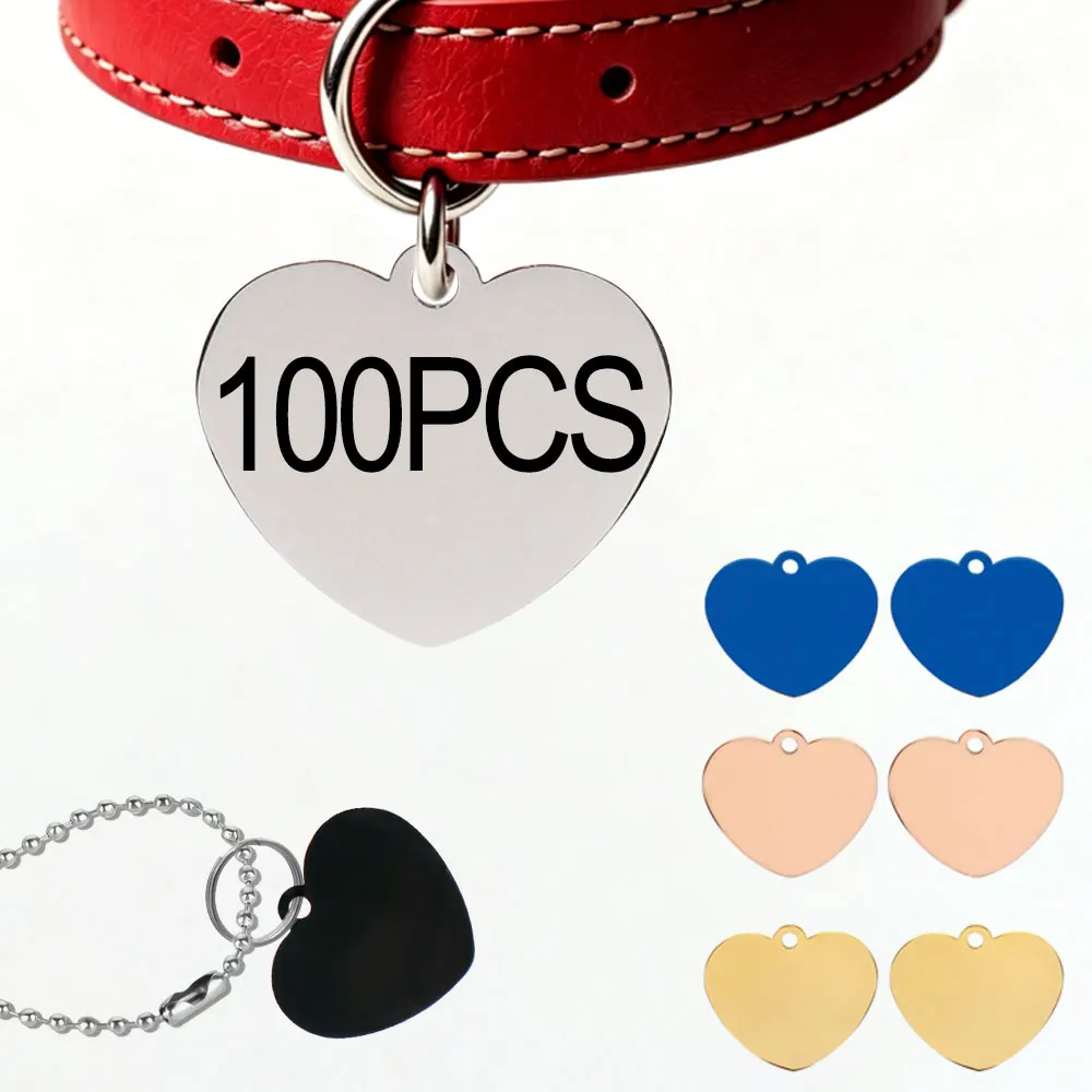 Wholesale 100PCS Pet Supplies Metal Cat ID Tags Home Keychains Personalized Dog Collar Pendants Nameplates Outdoor Anti-lost
