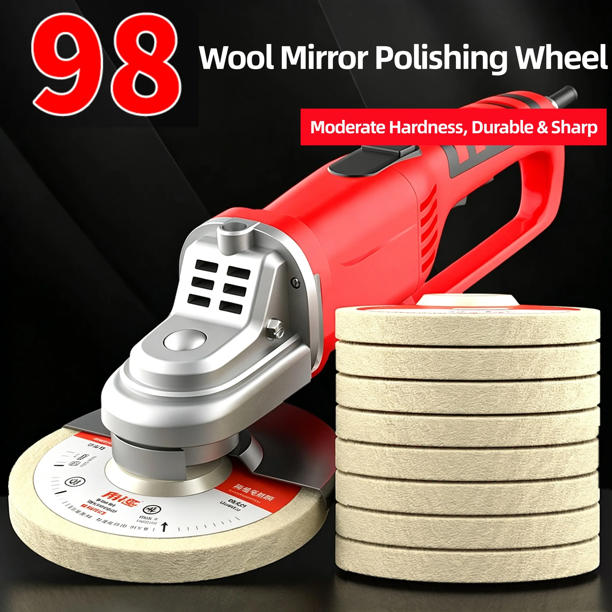 Ultrafine Round Wool Felt Polishing Wheel Soft Abrasive Buffing Disc For Angle Grinder Metal Glass Surface Scratch Repair Tools view 4