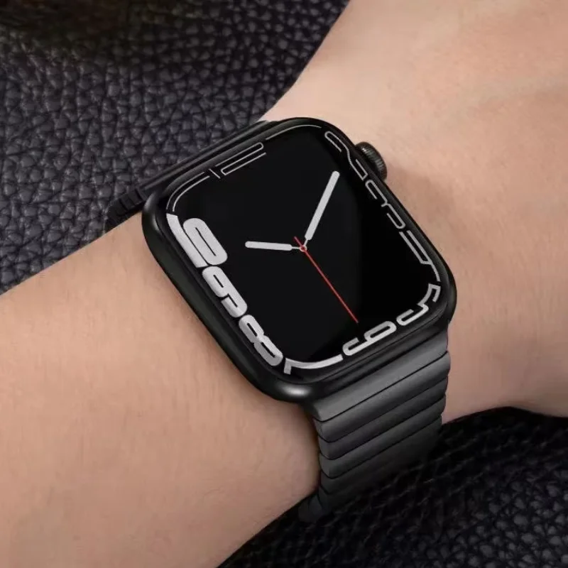 Stainless Steel Band For Apple Watch Band 46mm 45mm 44mm 42mm 41mm 40mm 49mm Metal Link Belt For iWatch 10 9 8 7 6 5 4 SE Strap