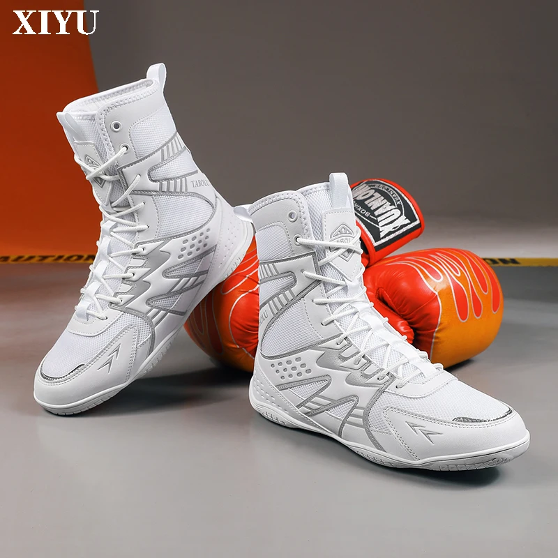 

XIYU Professional Wrestling Shoes High-Quality Men's Mesh Breathable High-Top Boxing Shoes Weightlifting Shoes Free Shipping