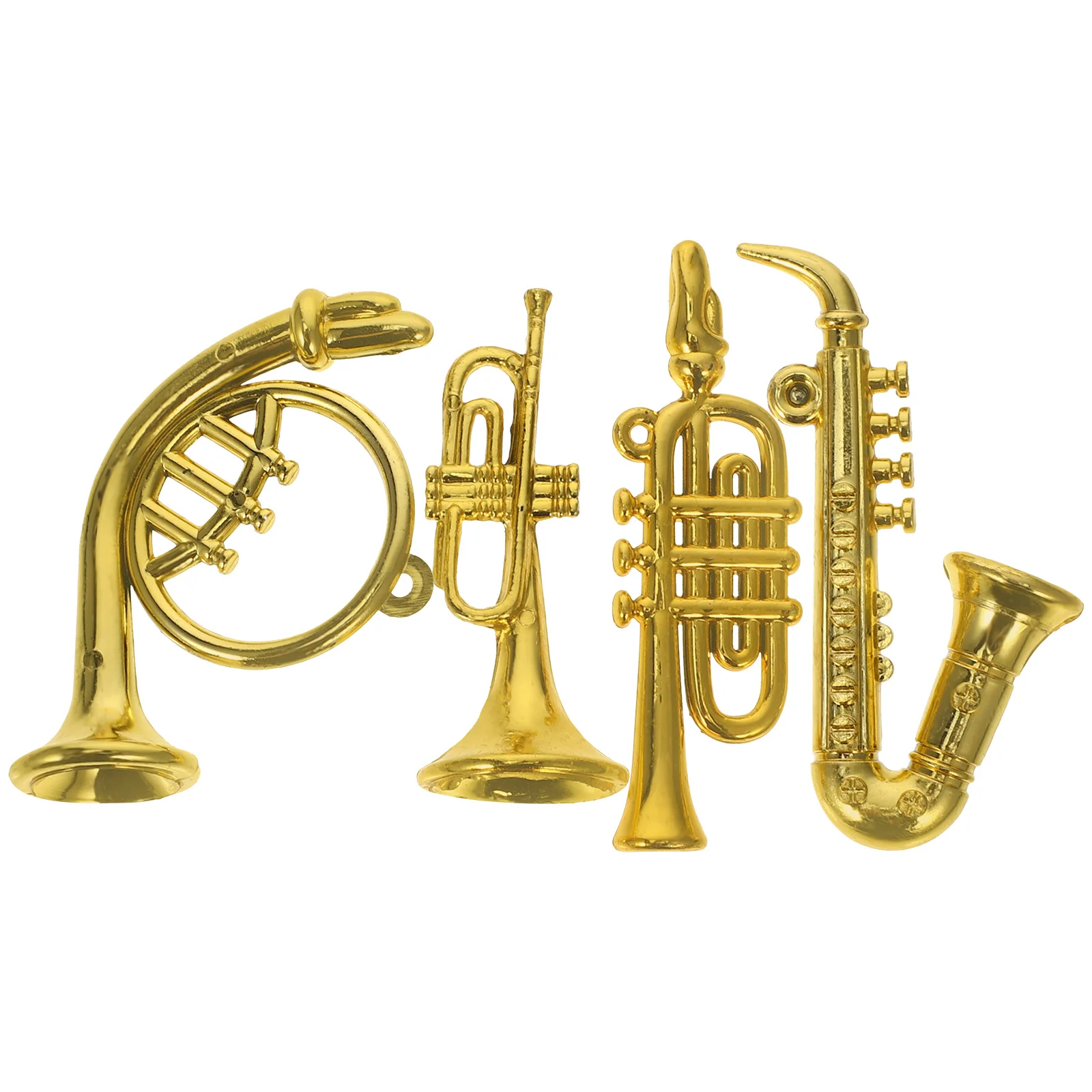 

4 Pcs Mini Musical Instrument Model Miniature Plastic Large Home Ornament Accessories Holiday Gifts