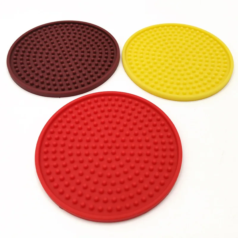 Cross-BorderpvcRound Bar Mat Household Soft Plastic Bar Mat Heat Insulation Teacup Mat Milk Tea and Coffee Water Filter Non-Slip