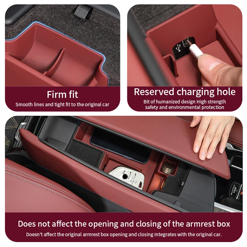 For BMW X5 X6 X7 F15 F16 G05 G07 Car Central Storage Box Organizer Interior Accessories Auto Styling Interior Decoration